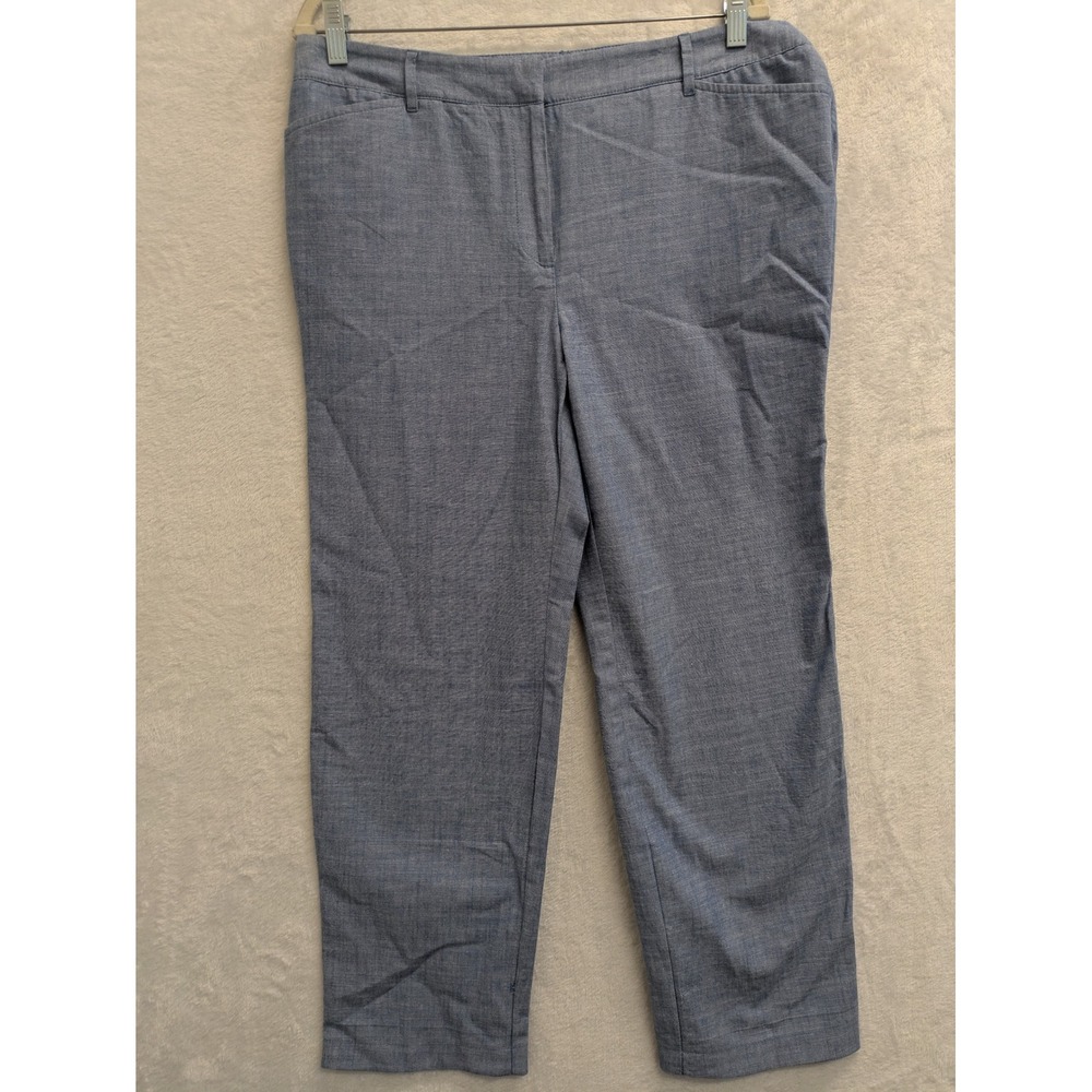 Talbots Perfect Crop Pants Women's Sizeโ 12 Blue Career Casual